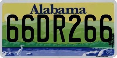 AL license plate 66DR266
