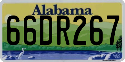 AL license plate 66DR267