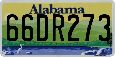 AL license plate 66DR273
