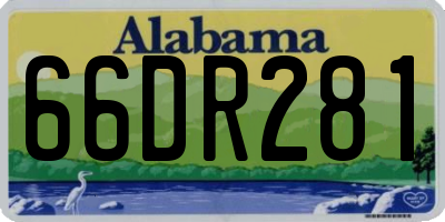 AL license plate 66DR281