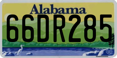 AL license plate 66DR285