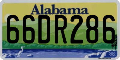 AL license plate 66DR286