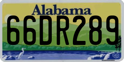 AL license plate 66DR289