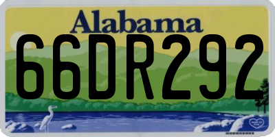 AL license plate 66DR292