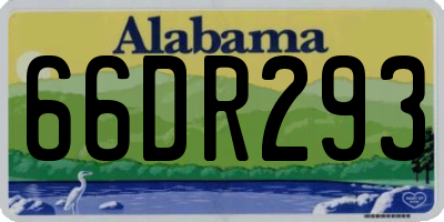 AL license plate 66DR293