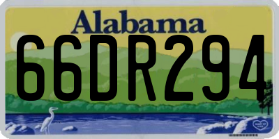 AL license plate 66DR294