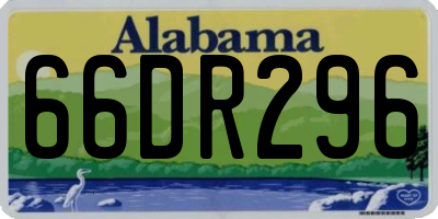 AL license plate 66DR296