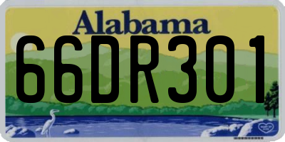 AL license plate 66DR301
