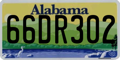 AL license plate 66DR302