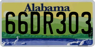 AL license plate 66DR303