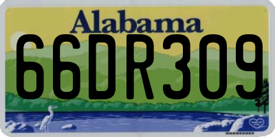 AL license plate 66DR309