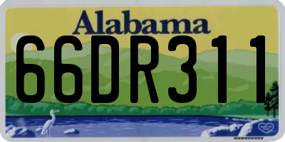 AL license plate 66DR311