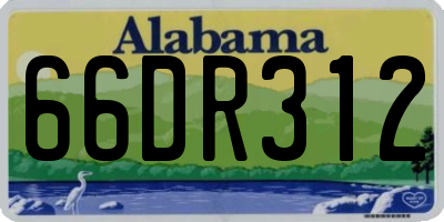 AL license plate 66DR312