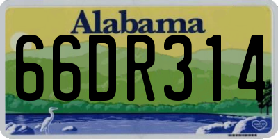 AL license plate 66DR314