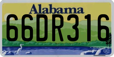AL license plate 66DR316