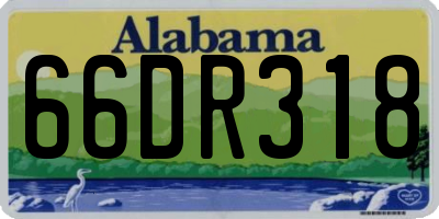 AL license plate 66DR318