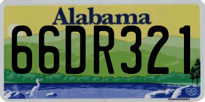 AL license plate 66DR321