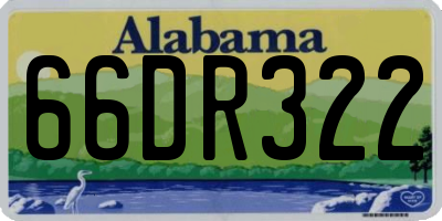 AL license plate 66DR322