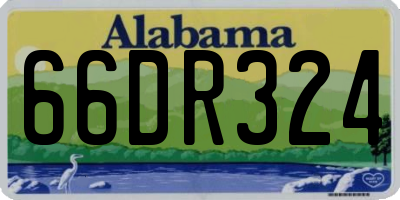 AL license plate 66DR324