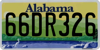 AL license plate 66DR326
