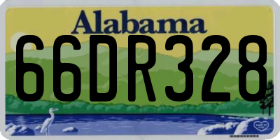 AL license plate 66DR328