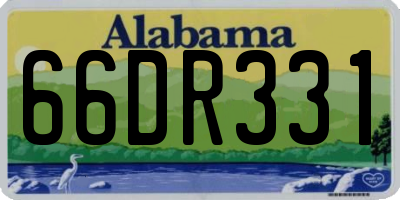 AL license plate 66DR331