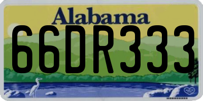 AL license plate 66DR333