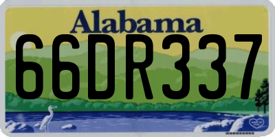 AL license plate 66DR337