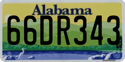 AL license plate 66DR343