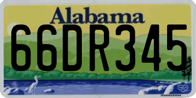 AL license plate 66DR345