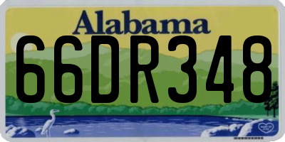 AL license plate 66DR348