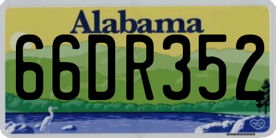 AL license plate 66DR352