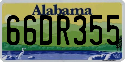 AL license plate 66DR355