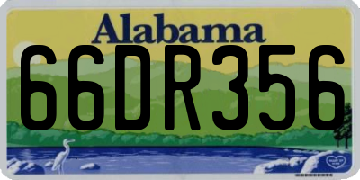 AL license plate 66DR356