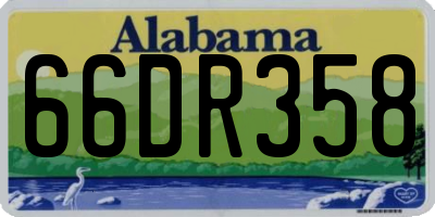 AL license plate 66DR358
