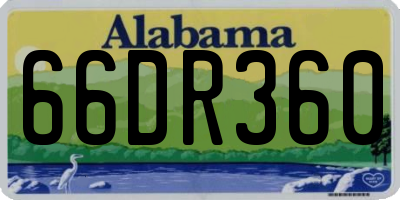 AL license plate 66DR360