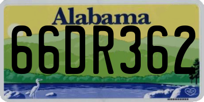 AL license plate 66DR362