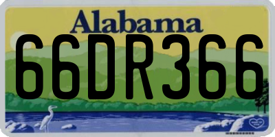 AL license plate 66DR366