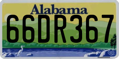 AL license plate 66DR367