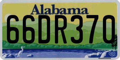 AL license plate 66DR370