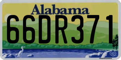 AL license plate 66DR371