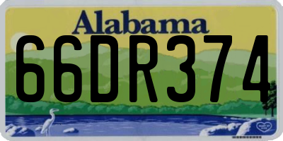 AL license plate 66DR374