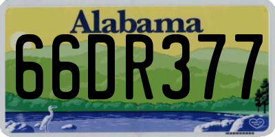 AL license plate 66DR377