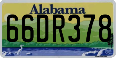 AL license plate 66DR378
