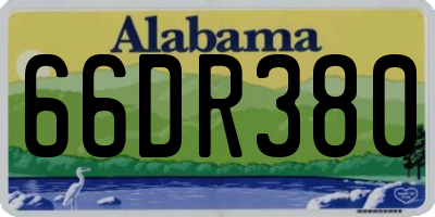 AL license plate 66DR380