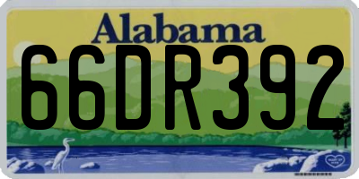 AL license plate 66DR392
