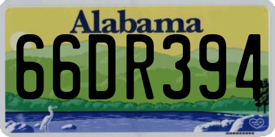 AL license plate 66DR394