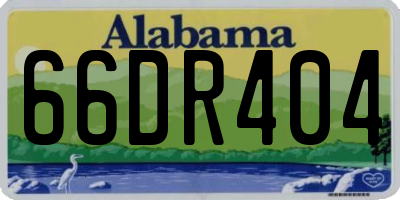 AL license plate 66DR404