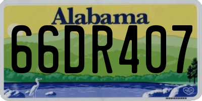 AL license plate 66DR407