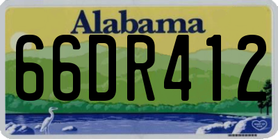 AL license plate 66DR412